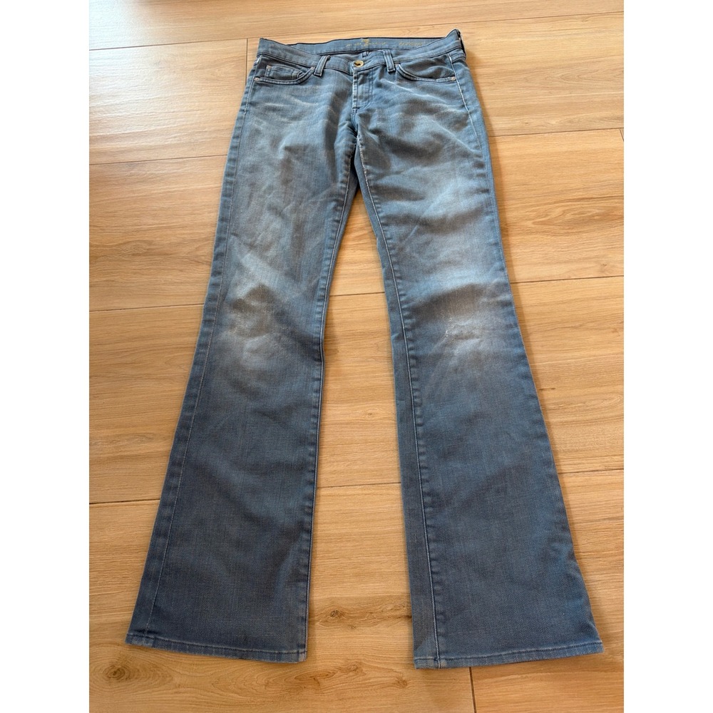 7 For All Mankind Bootcut Jeans Womens 28 Medium Wash Low Rise Denim Blue